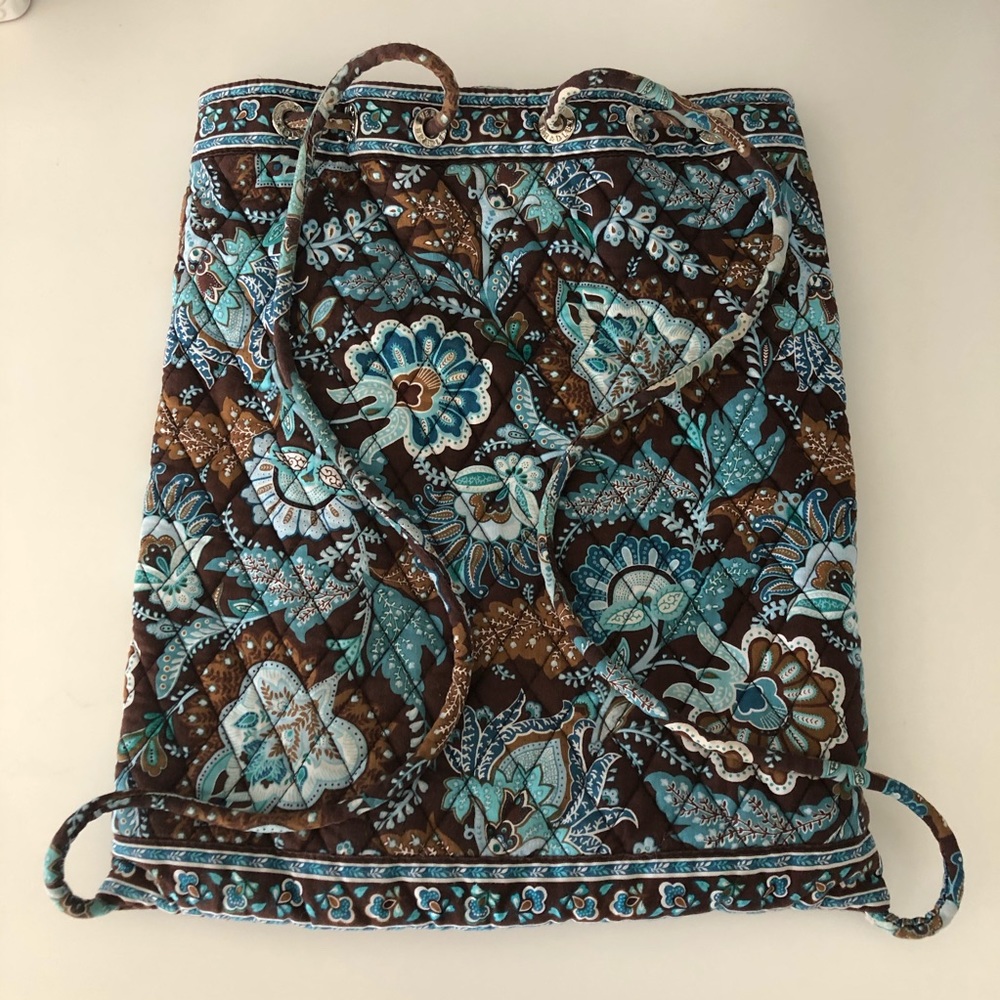 Vera Bradley Java Blue Drawstring Backpack - image 3